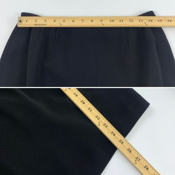 BOGO Kasper A.S.L. Skirt Suit Black Blazer Button Straight Knee Pencil Womens 10 - Picture 16 of 16